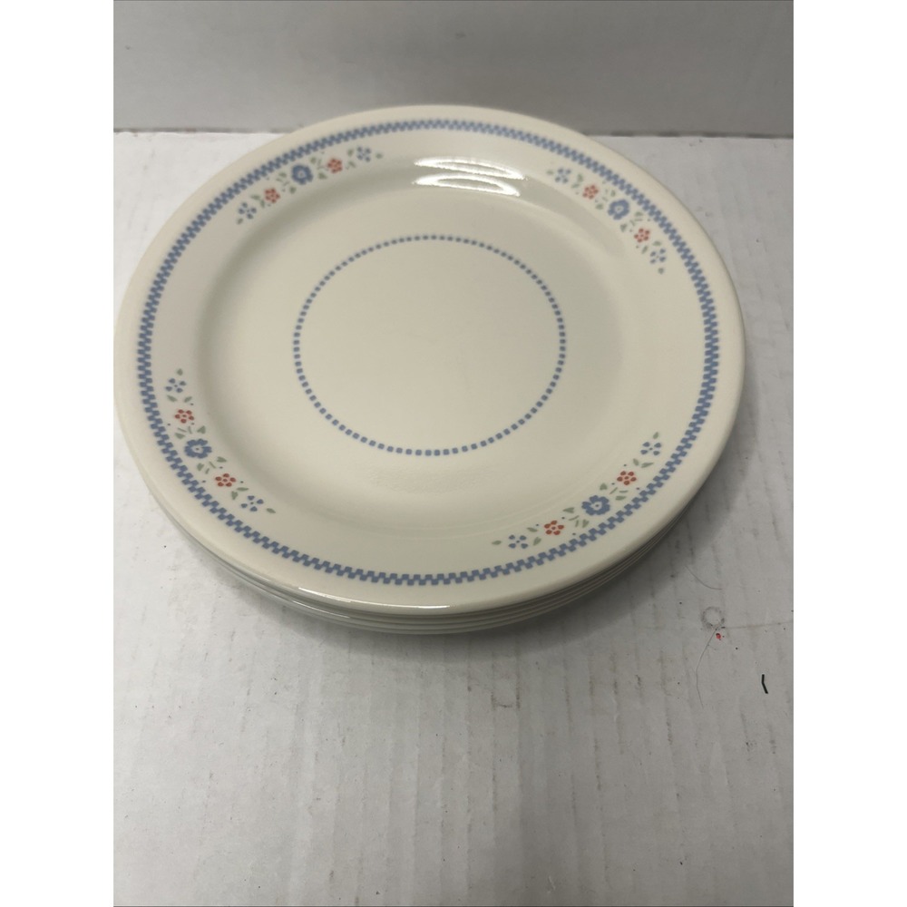 Corelle Needlepoint Set Of 6 Floral Salad Plates 7 1/4" USA
